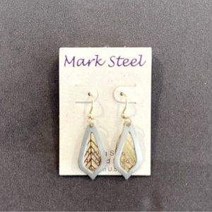 Mark Steel sterling silver, 14k gold filled intricate leaf earrings. Beautiful!